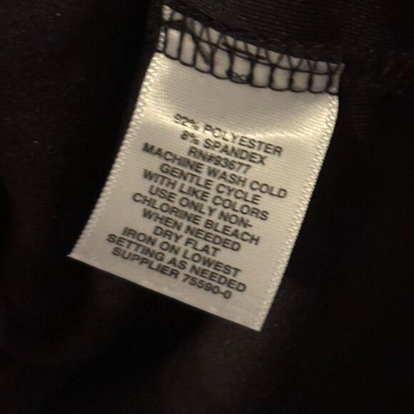 Boutique Black & Floral Knee-Length Dress Size 1X Polyester/Spandex Blend - Picture 4 of 12